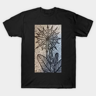 Black and white flower by an army veteran T-Shirt